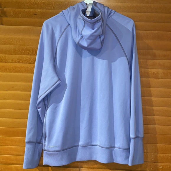 Nike dry fit hoodie. Lilac purple, pink swish. Size XL. Somewhat worn. - Picture 2 of 6
